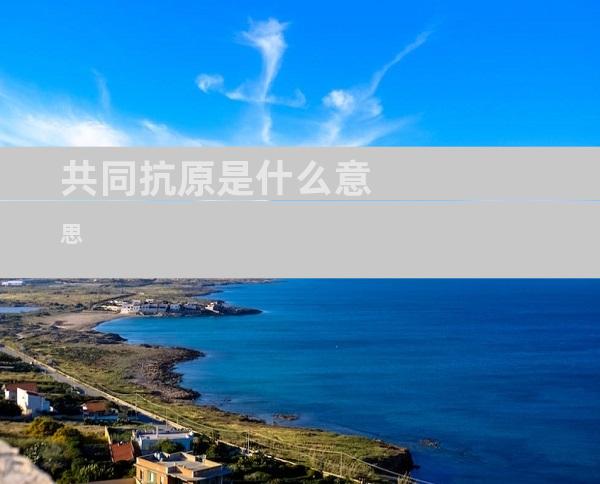 共同抗原是什么意思