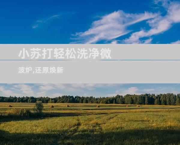 小苏打轻松洗净微波炉,还原焕新