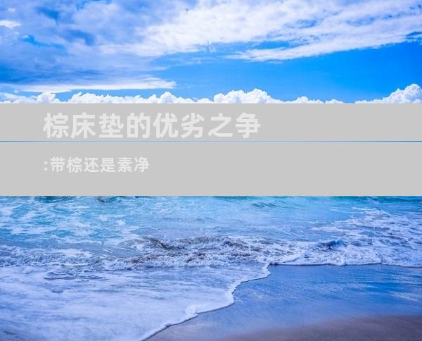 棕床垫的优劣之争:带棕还是素净
